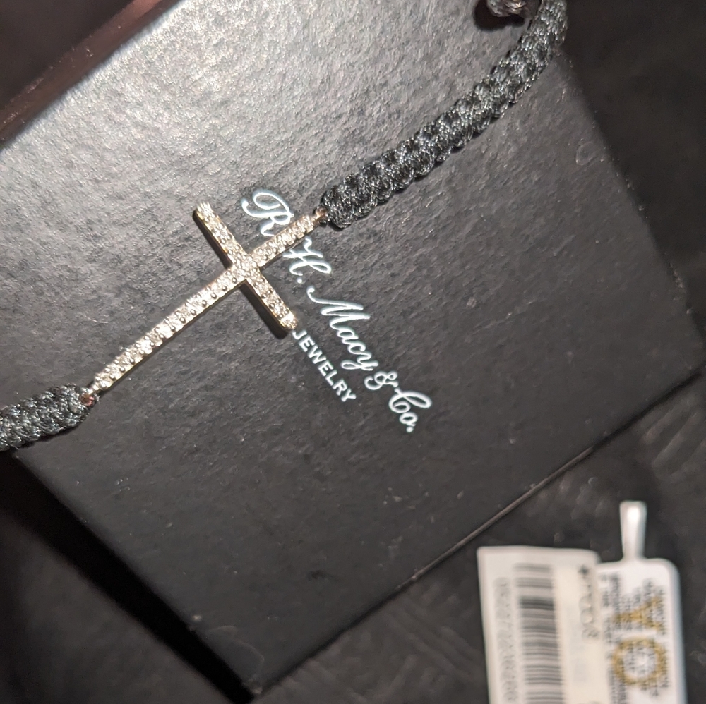 Diamond Macrame Cross bracelet Macys
